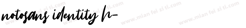 notosans identity h字体转换